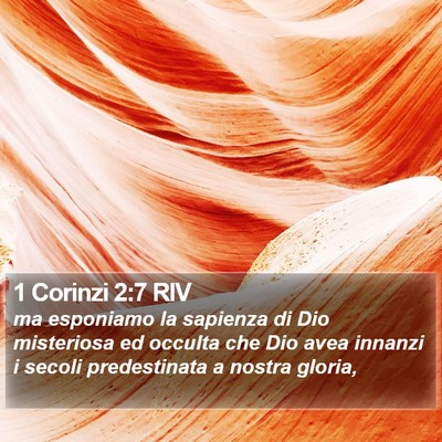 1 Corinzi 2:7 RIV Bible Verse Image