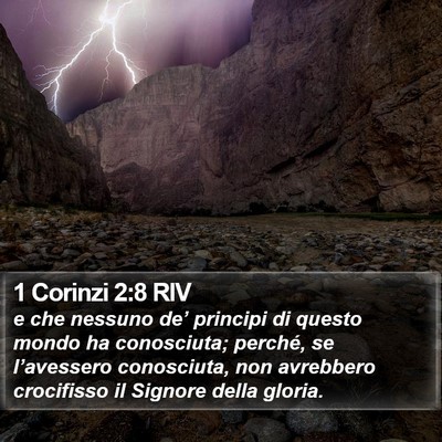 1 Corinzi 2:8 RIV Bible Verse Image