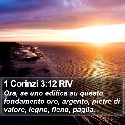 1 Corinzi 3:12 RIV Bible Verse Image