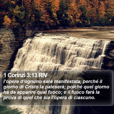 1 Corinzi 3:13 RIV Bible Verse Image