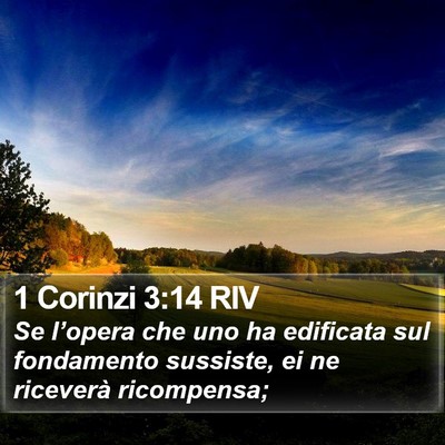 1 Corinzi 3:14 RIV Bible Verse Image