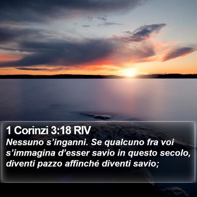 1 Corinzi 3:18 RIV Bible Verse Image