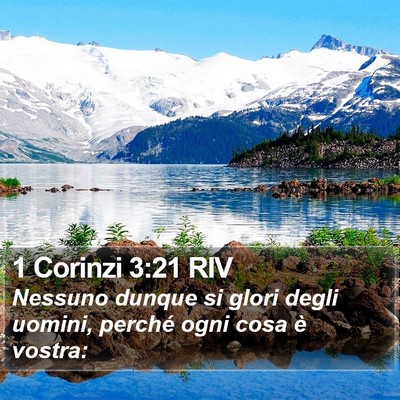 1 Corinzi 3:21 RIV Bible Verse Image