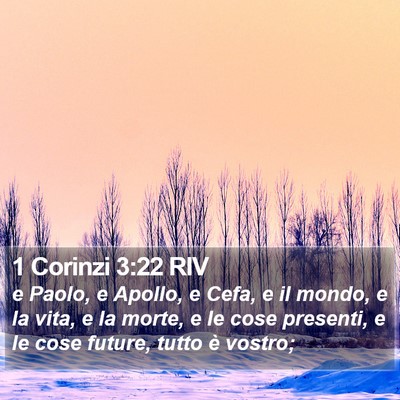 1 Corinzi 3:22 RIV Bible Verse Image