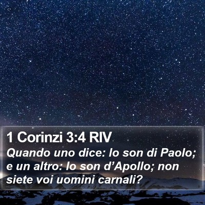 1 Corinzi 3:4 RIV Bible Verse Image