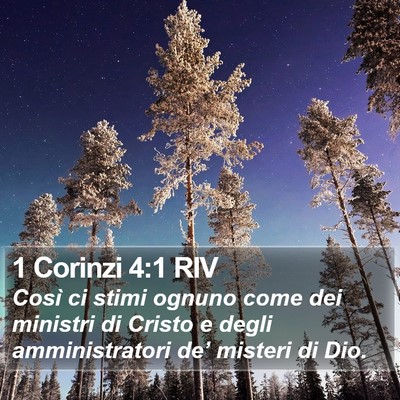 1 Corinzi 4:1 RIV Bible Verse Image