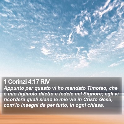 1 Corinzi 4:17 RIV Bible Verse Image