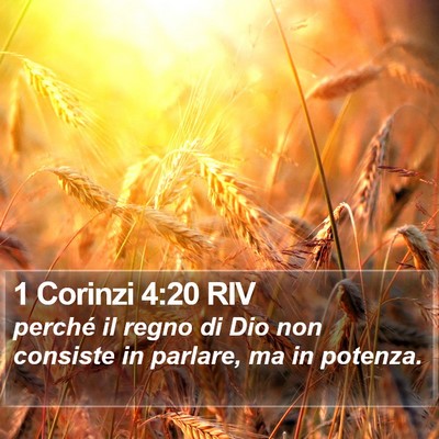 1 Corinzi 4:20 RIV Bible Verse Image