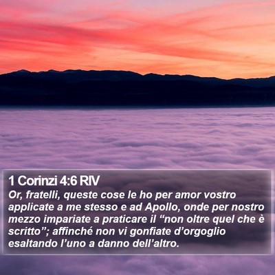 1 Corinzi 4:6 RIV Bible Verse Image
