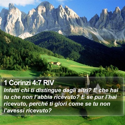 1 Corinzi 4:7 RIV Bible Verse Image