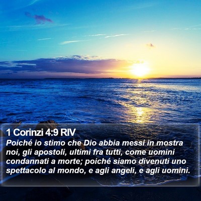 1 Corinzi 4:9 RIV Bible Verse Image