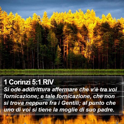 1 Corinzi 5:1 RIV Bible Verse Image