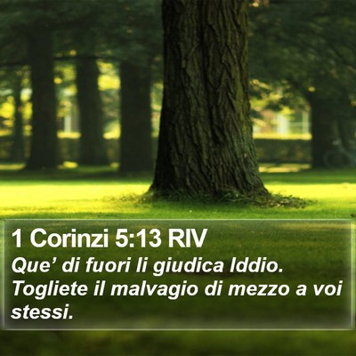 1 Corinzi 5:13 RIV Bible Verse Image