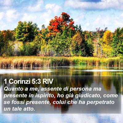 1 Corinzi 5:3 RIV Bible Verse Image