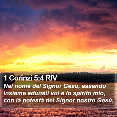 1 Corinzi 5:4 RIV Bible Verse Image