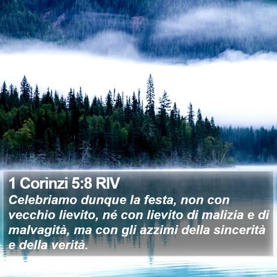 1 Corinzi 5:8 RIV Bible Verse Image