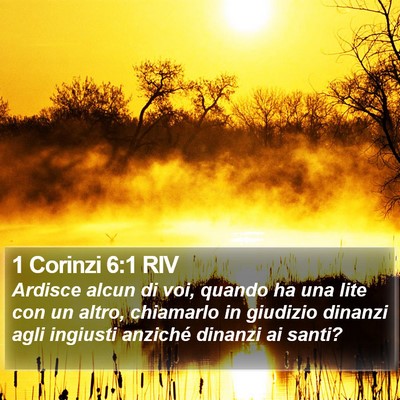 1 Corinzi 6:1 RIV Bible Verse Image