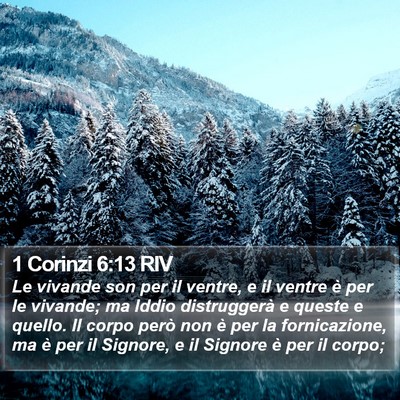 1 Corinzi 6:13 RIV Bible Verse Image
