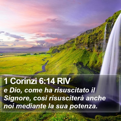 1 Corinzi 6:14 RIV Bible Verse Image