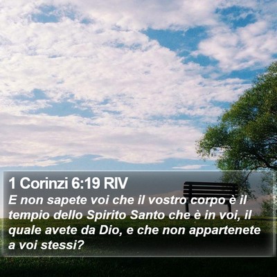 1 Corinzi 6:19 RIV Bible Verse Image