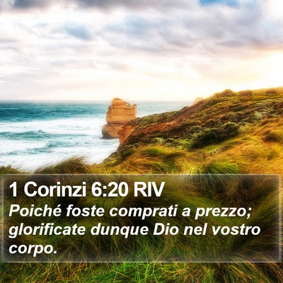 1 Corinzi 6:20 RIV Bible Verse Image