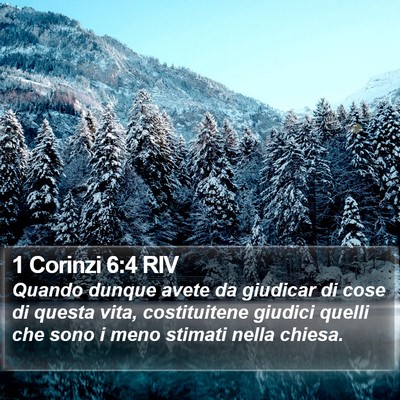 1 Corinzi 6:4 RIV Bible Verse Image