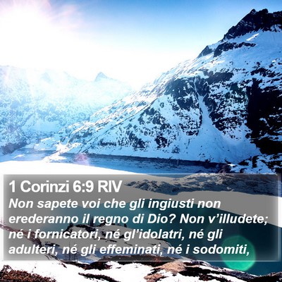 1 Corinzi 6:9 RIV Bible Verse Image