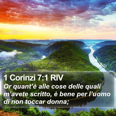 1 Corinzi 7:1 RIV Bible Verse Image