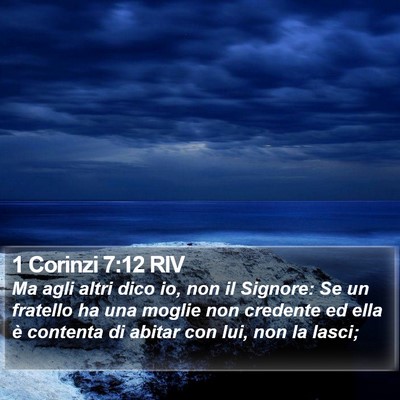 1 Corinzi 7:12 RIV Bible Verse Image