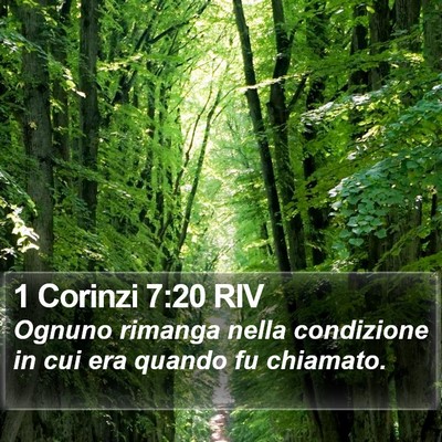 1 Corinzi 7:20 RIV Bible Verse Image