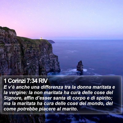 1 Corinzi 7:34 RIV Bible Verse Image