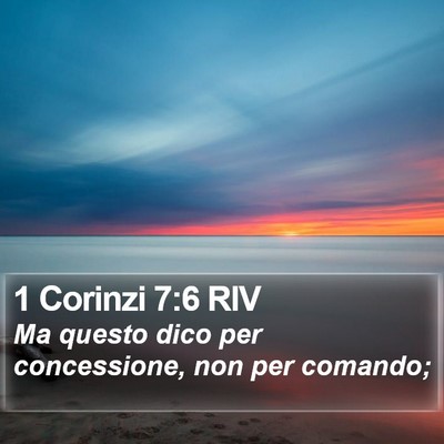 1 Corinzi 7:6 RIV Bible Verse Image