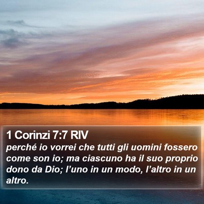 1 Corinzi 7:7 RIV Bible Verse Image