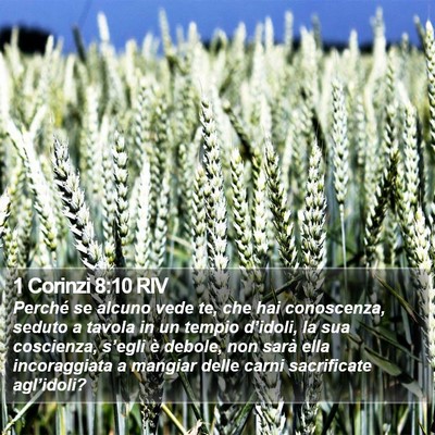 1 Corinzi 8:10 RIV Bible Verse Image