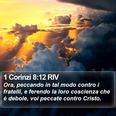 1 Corinzi 8:12 RIV Bible Verse Image