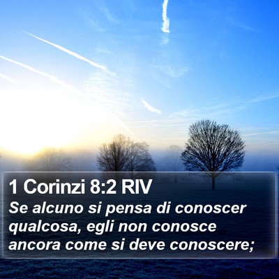 1 Corinzi 8:2 RIV Bible Verse Image