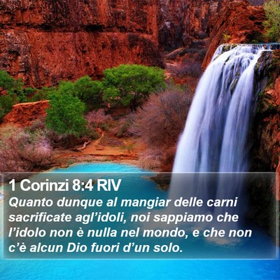 1 Corinzi 8:4 RIV Bible Verse Image