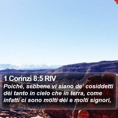 1 Corinzi 8:5 RIV Bible Verse Image
