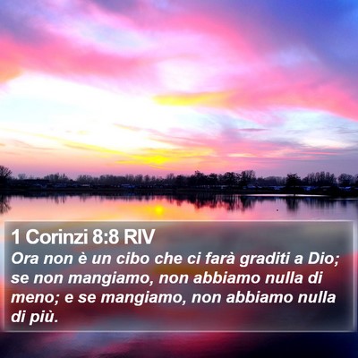 1 Corinzi 8:8 RIV Bible Verse Image