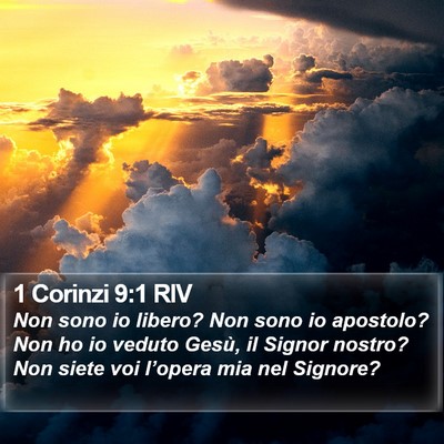 1 Corinzi 9:1 RIV Bible Verse Image
