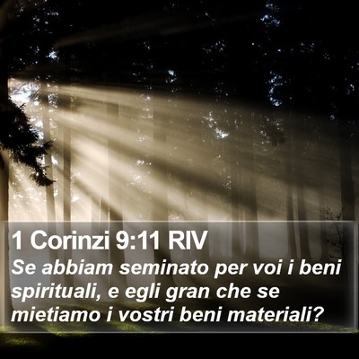 1 Corinzi 9:11 RIV Bible Verse Image