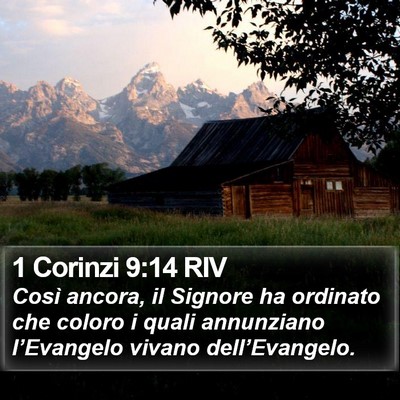 1 Corinzi 9:14 RIV Bible Verse Image
