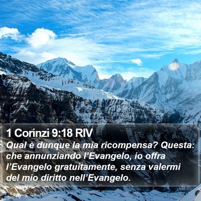 1 Corinzi 9:18 RIV Bible Verse Image