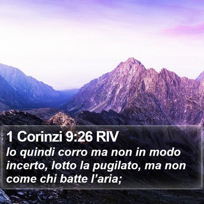 1 Corinzi 9:26 RIV Bible Verse Image