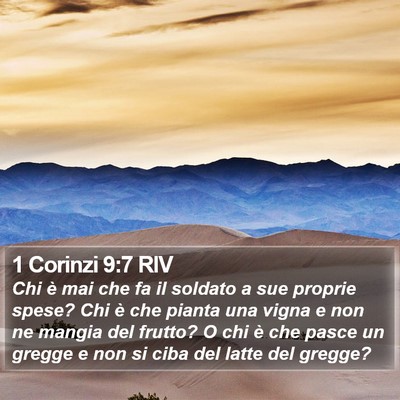1 Corinzi 9:7 RIV Bible Verse Image