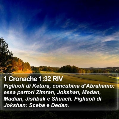 1 Cronache 1:32 RIV Bible Verse Image
