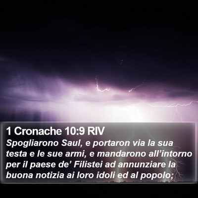 1 Cronache 10:9 RIV Bible Verse Image