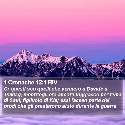 1 Cronache 12:1 RIV Bible Verse Image