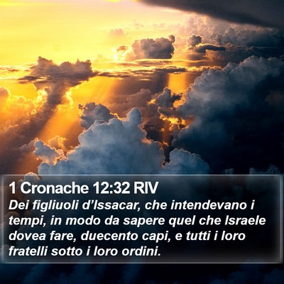 1 Cronache 12:32 RIV Bible Verse Image