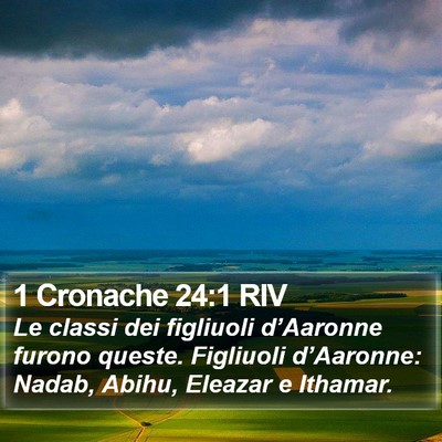 1 Cronache 24:1 RIV Bible Verse Image